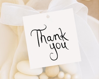 Whimsical Thank you tag, Wedding Tags editable Download, Custom Tag, Hand drawn thank you, Bridal Shower Favor Tags, Baby Shower Tags