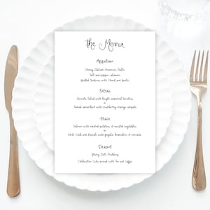 Whimsical Wedding Menu Template printable, Handwritten wedding party food menu, Hand drawn wedding menu scribble wedding decor