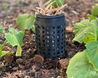 Paquete de 5 contenedores para vermicompostaje subterráneo - Sin BPA/Sin fragmentación de microplásticos - Contenedor y tapa - Allen Wagner Precision Agriculture
