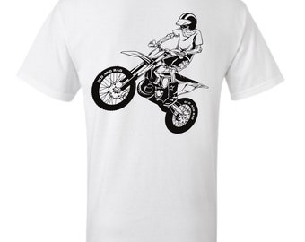 Dirt Bike T-Shirt in White