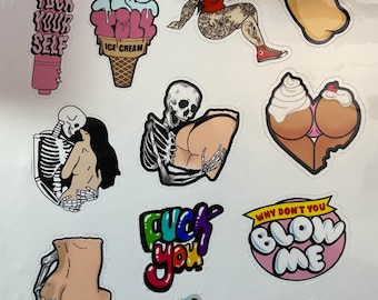Adult Sticker Bundle - Etsy