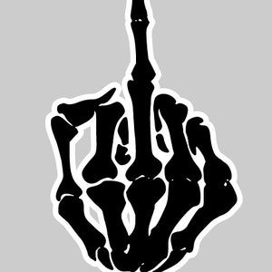 FUNNY MIDDLE FINGER MEME STICKMAN FLIP OFF VINYL DECAL - DECORATIVE DE –  NoFace Designs