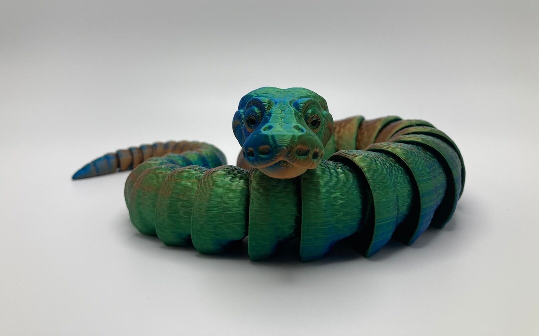 3D Printed Ball Python Toy - Snake Toy - Articulated Snake - Fidget Toy ...