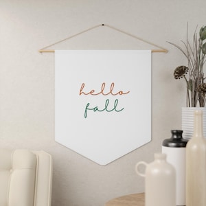 Hello Fall Wall Hanging, Fall Banner Pennant, Autumn Flag Decor,  Fall Home Decor, Fall Festival Decoration