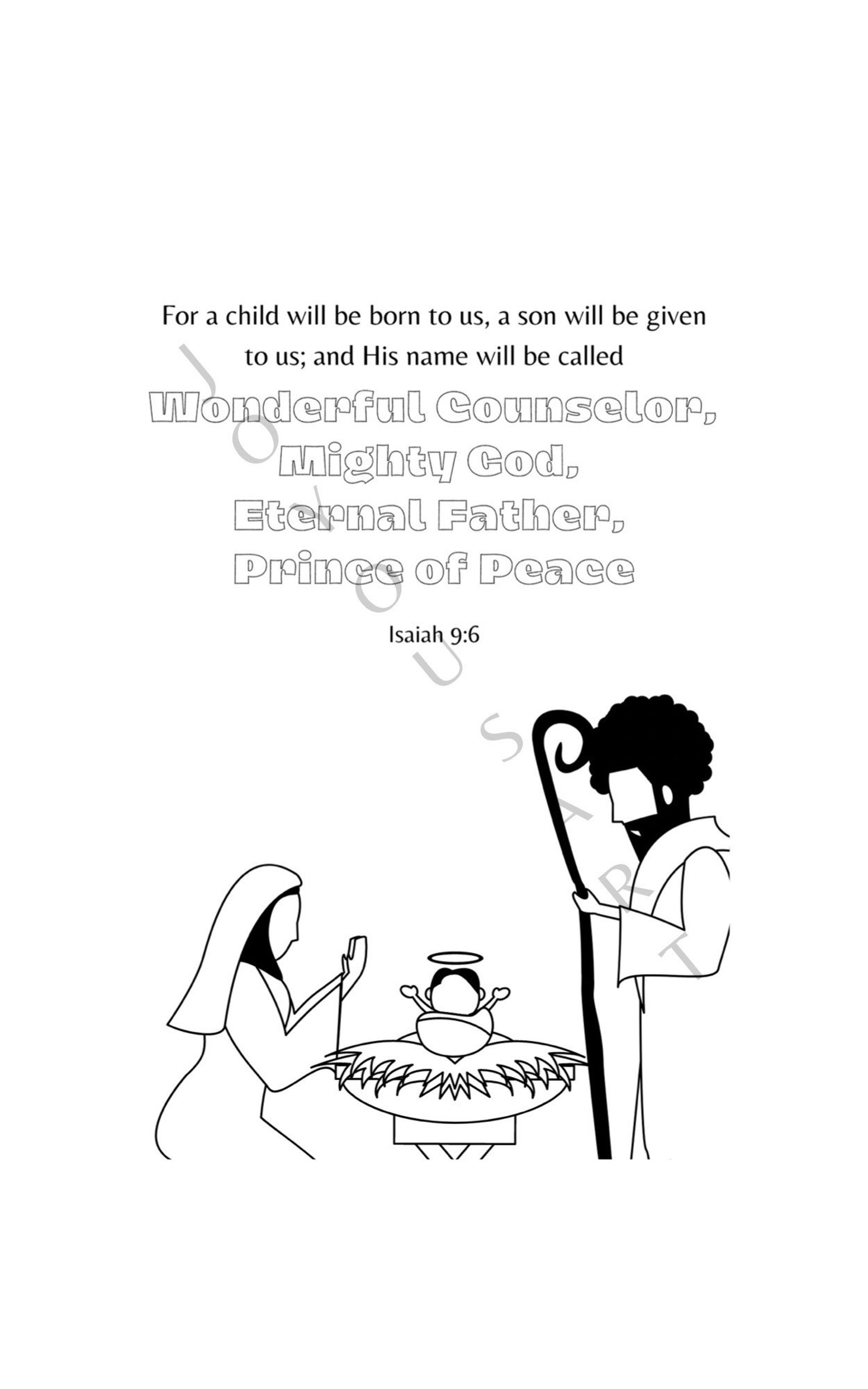14 Printable Christmas Nativity Coloring Pages for Children, Christmas