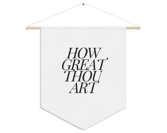 Doxology banner, how Great Thou Art muur canvas banner, christelijk interieur, cadeau-idee, kunst aan de muur