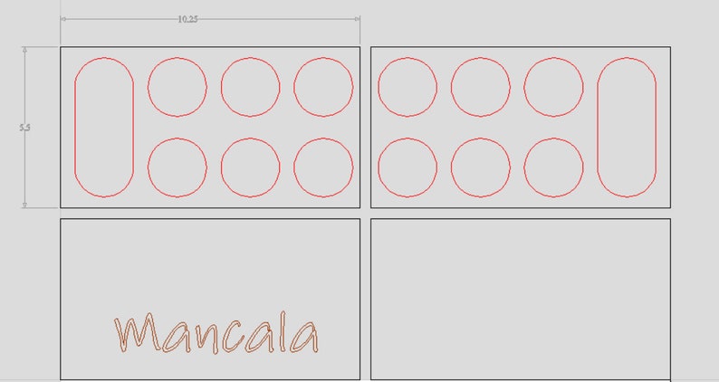 Mancala Board Game SVG DXF PDF Files - Etsy