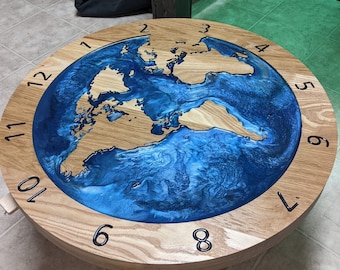 World Map Clock DXF, SVG, EPS Files