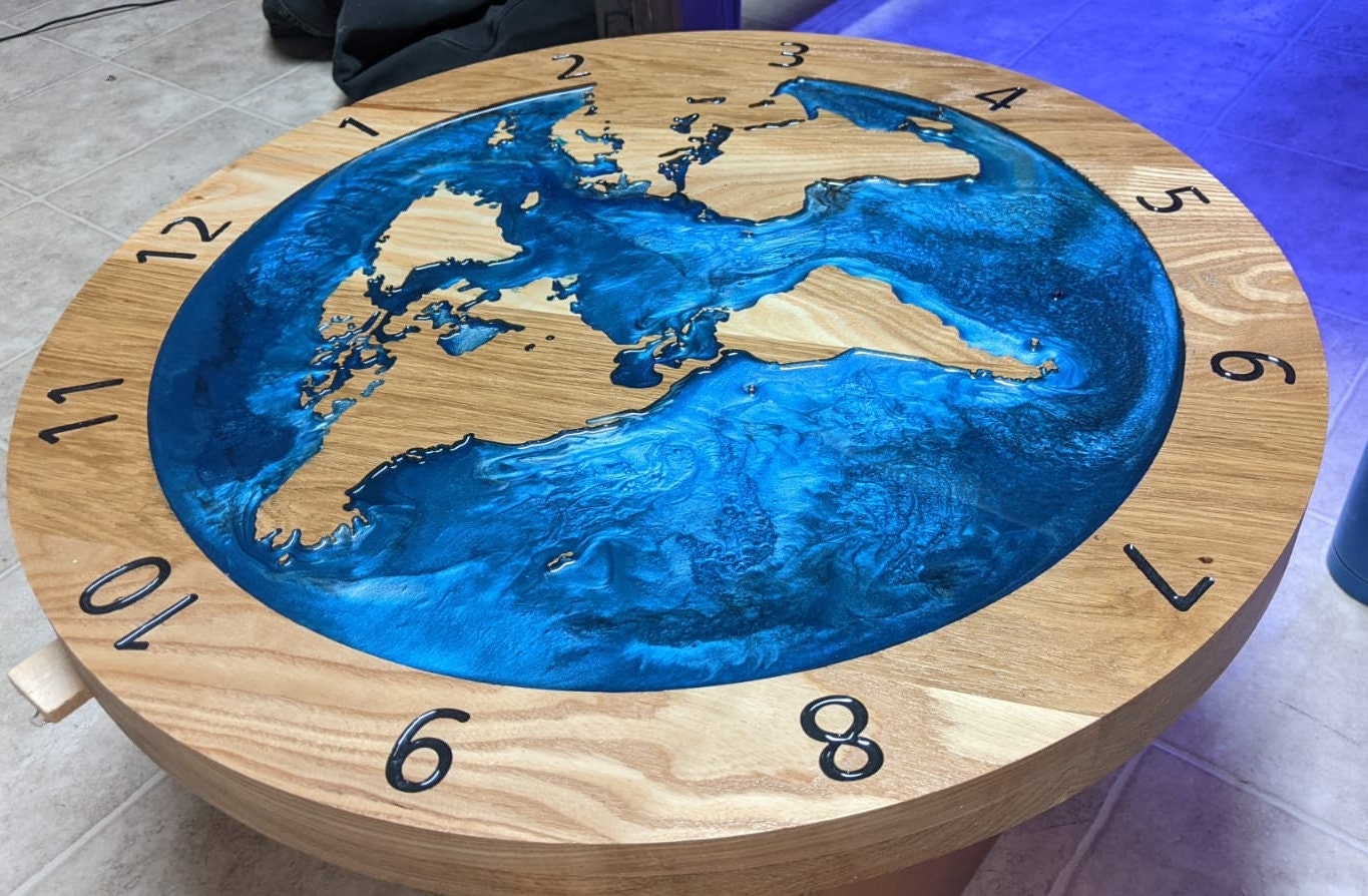 World Map Clock DXF SVG EPS Files - Etsy UK