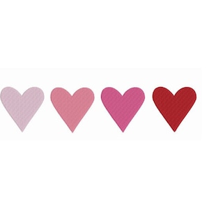 Herzreihe Stickdatei - 1 Größe PES & DST - Valentinstag Stickdatei - Sofort Download