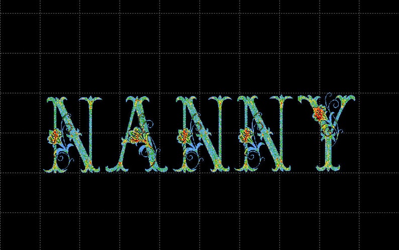 Nanny Lettering Embroidery File NANNY - Etsy