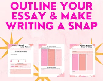 Essay Outline Guide and Template Download | Minimalist - Etsy