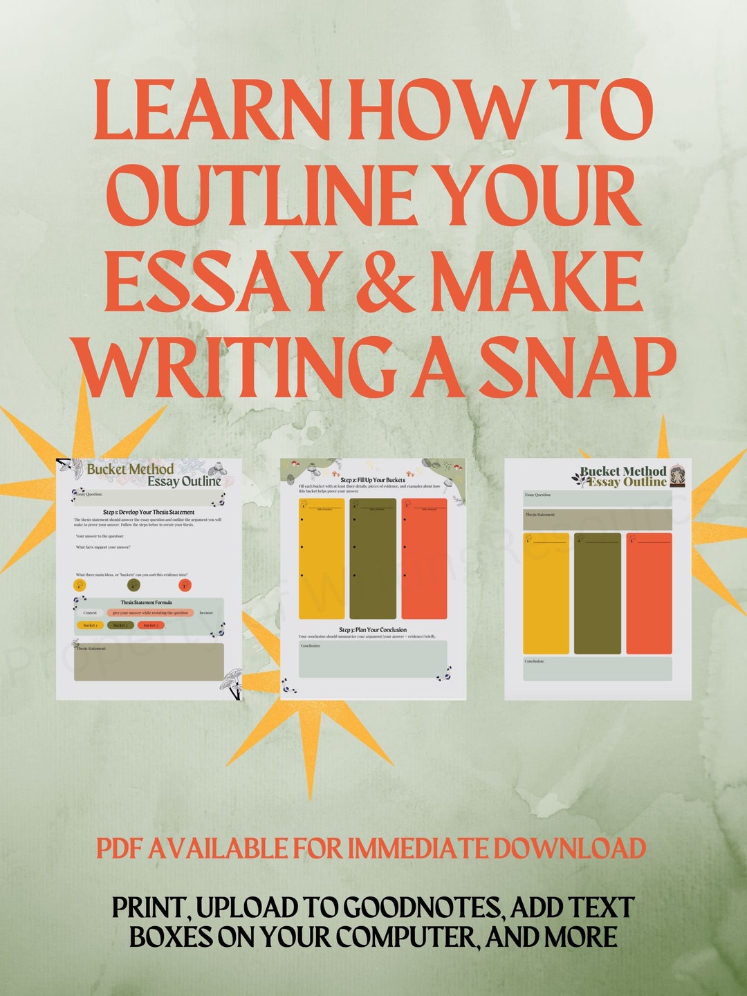 Essay Outline Guide and Template Download | Cottagecore Dark Academia ...