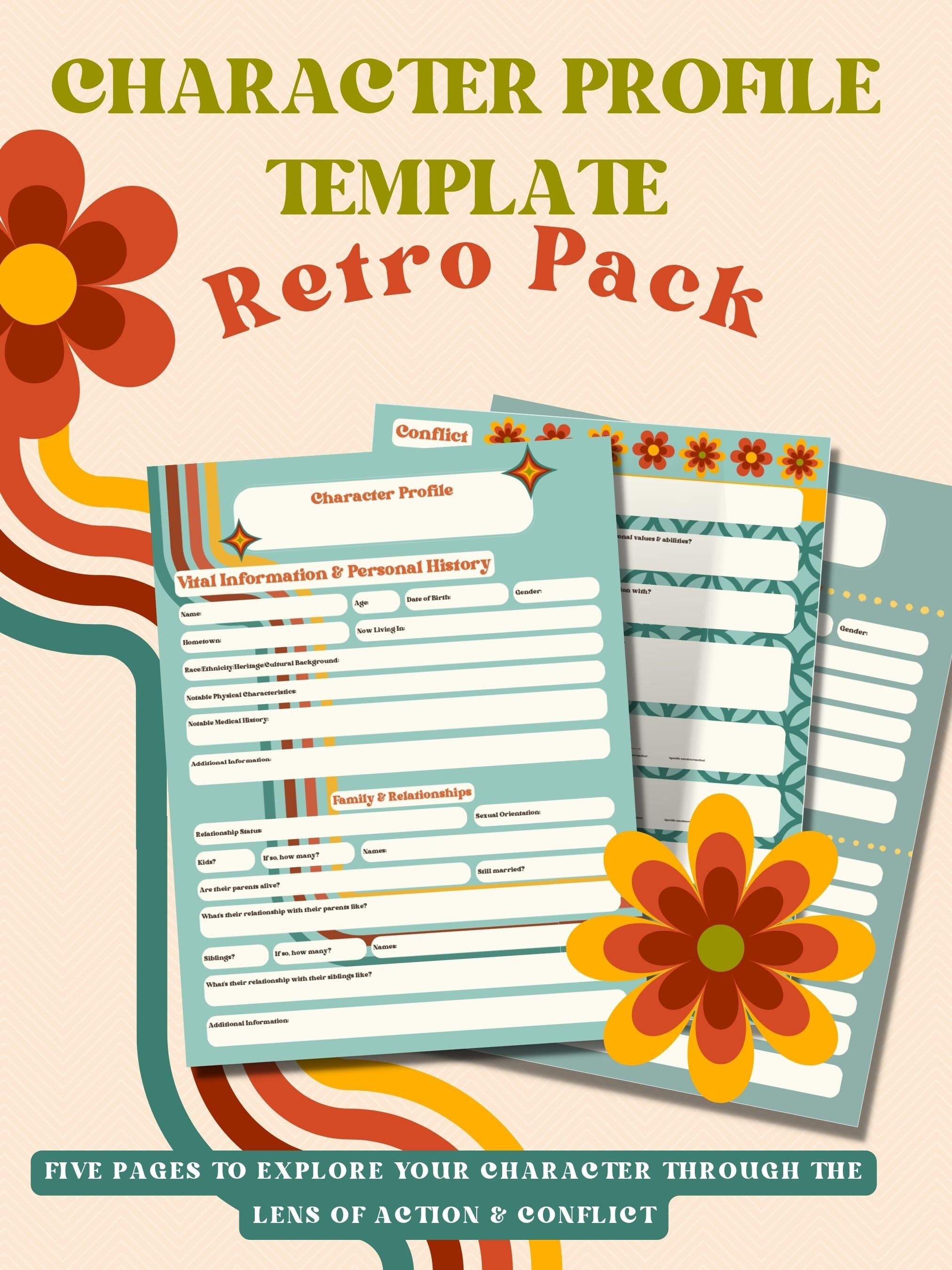 Detailed Character Profile Outline Worksheet Template for Etsy UK