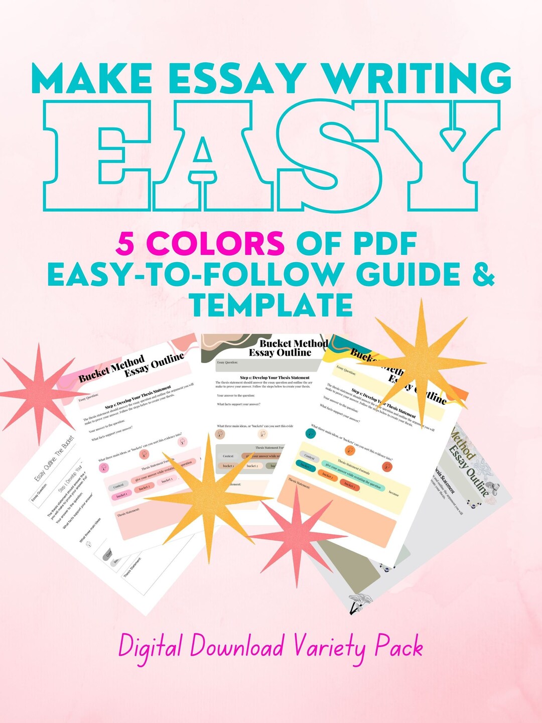 Essay Outline Guide and Template Download Bucket Method Essay Helper