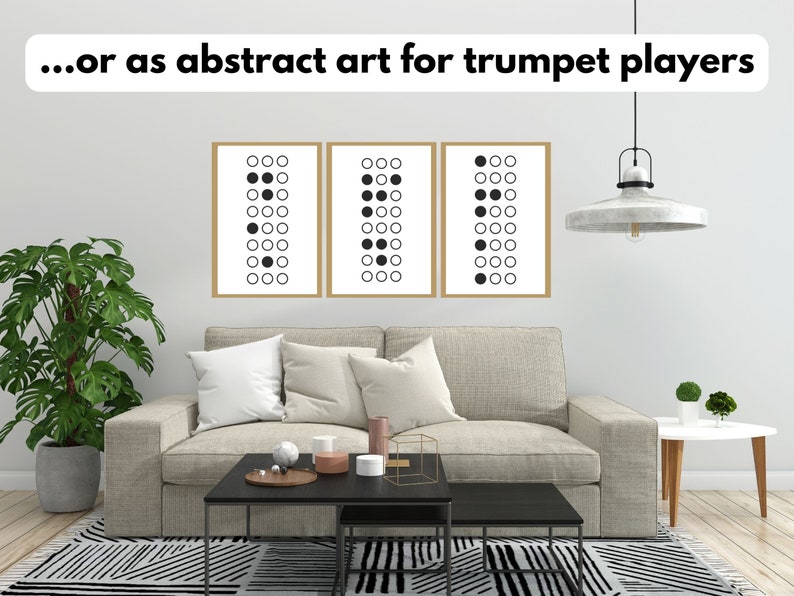 Trumpet C F & G Major Scale Fingering Chart Posters - Etsy