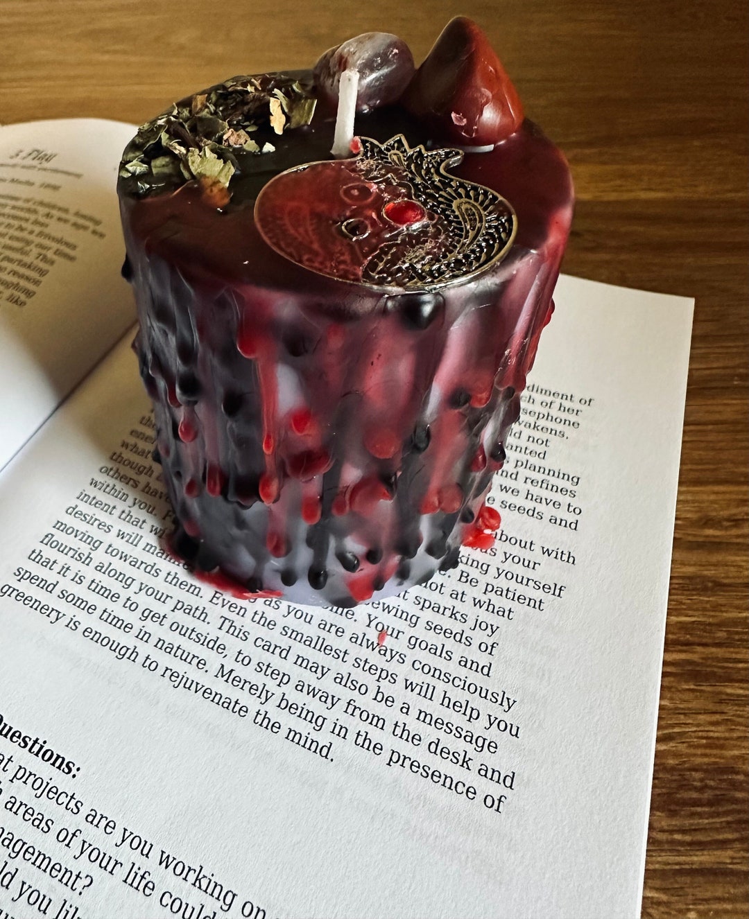 Persephone Pillar Candle Persephone Altar Persephone Etsy