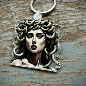 Medusa Keychains | Medusa Devotee | Medusa Altar | My original artwork | Greek goddess jewelry