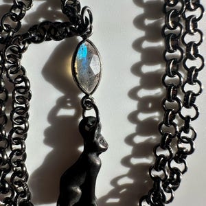 Bastet Devotional Labradorite Necklace | Bastet Goddess | Bastet Altar