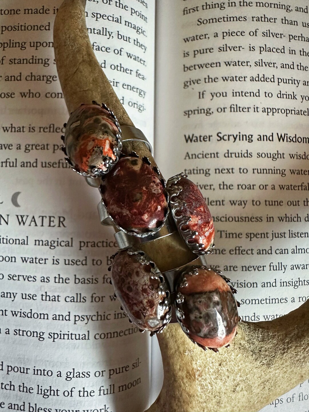 Freyja Norse Goddess Devotional Crystal Rings | Adjustable Stainless ...