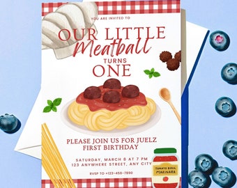 our litttle meatball invite | Italian birthday | buon compleanno
