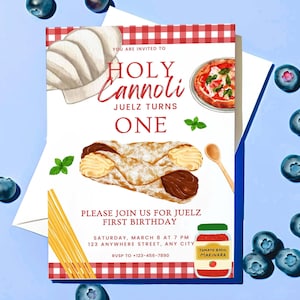 convite santamente do cannoli | Aniversário italiano | bom compleanno