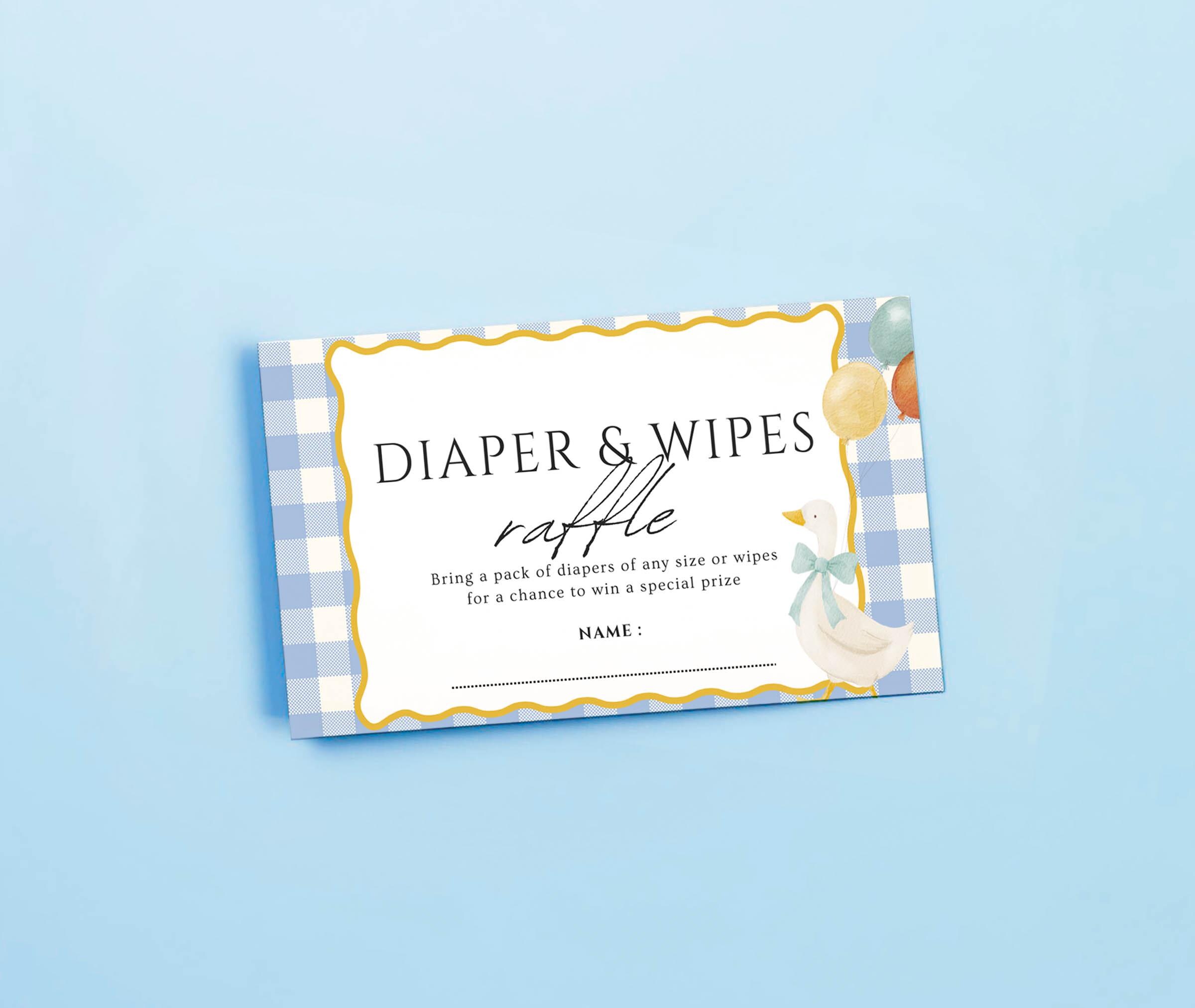 Wippy Raffle Printable Diapers and Wipes Raffle Game | Silly Goose Baby Shower Game ...
