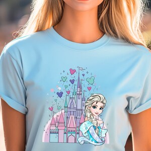 Elsa Princess Castle Shirt, Frozen Elsa Shirt, Queen Elsa Birthday Gift, Family Shirt, Vacation Trip Shirt, Shirt