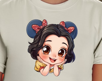 Disney Snow White Shirt, Chibi Princess and Dwarfs (All Sizes), Disneyland Shirt, Disneyworld Shirt, Disney Family Matching Shirt
