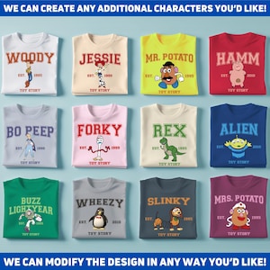 Toy Story Varsity Shirts, Toy Story Gift, Birthday Gift For Disney Fans, Vacation Family Trip Shirts, Toy Story Shirts, Woody Bo Peep