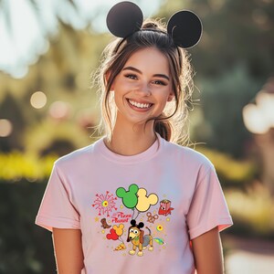 Camiseta Slinky Dog Toy Story Snacks: Tema de viaje a Disney, Arte con globos (Algodón suave, XS-XXL, Unisex) imagen 3