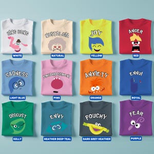Inside Out Matching Shirt, Cute Inside Out Silhouette Face Shirt, Inside Out 2 Shirt, Vacation Trip Family Group Shirt, Birthday Gift