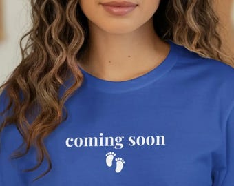 Coming Soon Shirt, Pregnancy Announcement Tee, Baby Reveal T-Shirt, Maternity Tee, Gift for Mom To Be, Pregnancy Announcement Expecting Tee