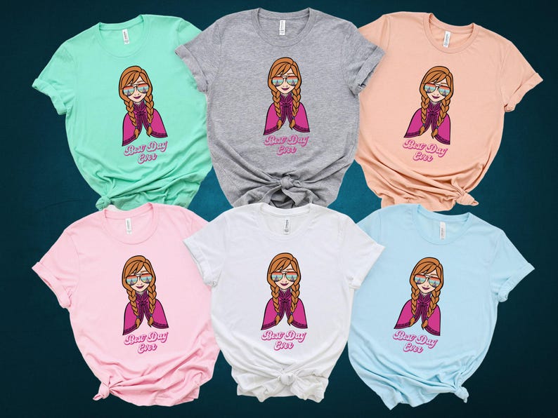Anna T Shirt Frozen: Custom Disney Birthday Tee, Princess Adventure Theme | Bella Canvas, Youth Sizes, Family Matching image 5