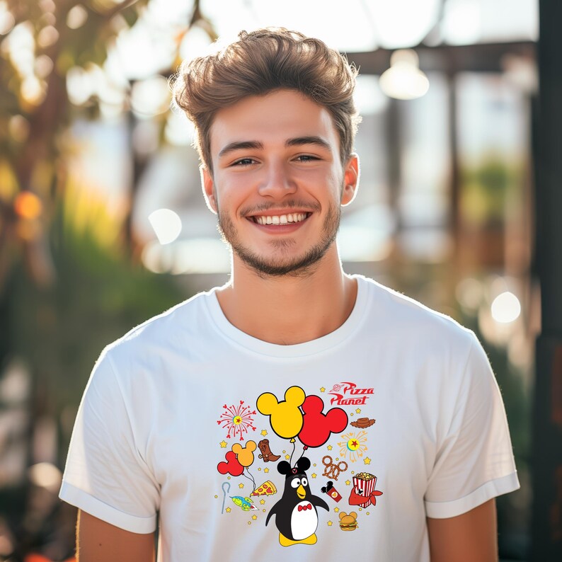 Wheezy Toy Story Shirt: Snacks and Balloons Design, Disneyland Shirt, Disneyworld Shirt, Disney Family Matching Shirt, Birthday Gift image 5