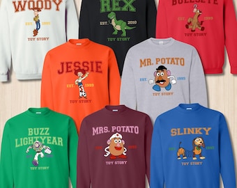 Toy Story Sweatshirts and Hoodies, Family Trip Tee Set, Vacation Gift for Fans, Disneyland Shirt, Disney World Shirts, Matching Family Shirt
