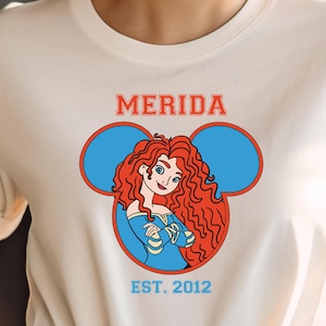 Merida in Mouse Ears Shirt, Brave Shirt, Perfect Disney Fan Gift, Ideal for Family Vacation, Unisex Disney Style Shirt