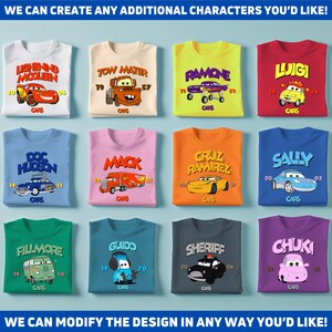 Cars Shirt, Cars Gift, Lightning Mcqueen Shirt, Birthday Gift For Disney Fans, Vacation Family Trip Shirt, Family Matching Shirt, Disney