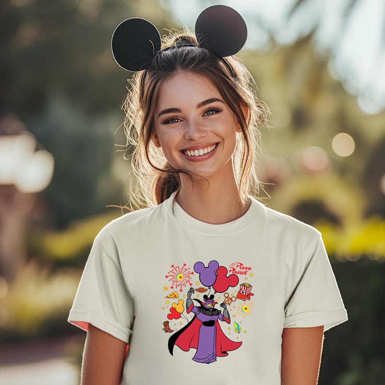 Zurg Shirt Toy Character Tee: Toy Story Snacks and Balloons - Custom Disney Inspired, Bella Canvas, Vacation Gift image 4