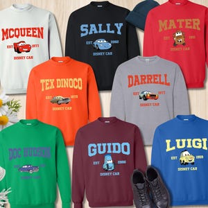 Lightning McQueen Sweatshirt: Cars Movie Hoodie in Multiple Colors, Disneyland Shirt, Disneyworld Shirt, Disney Family Matching Shirt image 1