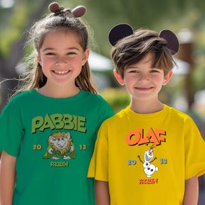 a couple of kids standing next to each other