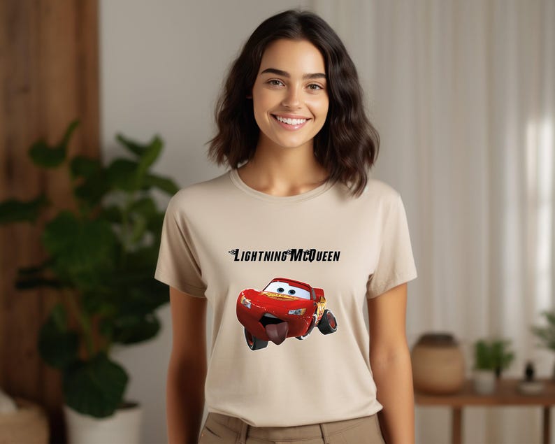 Cars Speeding to Fun T-shirt, Birthday Gift for Disney Fan, Disneyland Trip Family Shirt, Lightning McQueen Tee, Original Cars Movie Fun Tee image 2