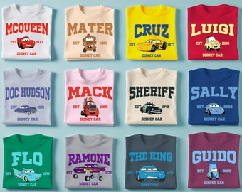 Cars Varsity Matching Shirts, Family Trip Tee, Vacation Gift for Fans, Disneyland Shirt, Disney World Shirts, Matching Family Shirt