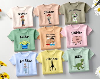 Toy Story Characters T-shirt, Toy Story Christmas Gift, Birthday Gift for Disney Fan, Disneyland Trip Family Shirt, Toy Story Shirt