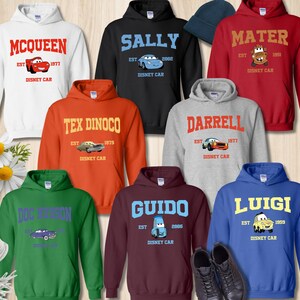 Lightning McQueen Sweatshirt: Cars Movie Hoodie in Multiple Colors, Disneyland Shirt, Disneyworld Shirt, Disney Family Matching Shirt image 2