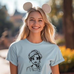 Frozen Elsa Sketch Shirt, Frozen Fans Shirt, Frozen Elsa Birthday Gift, Disney World Family Shirt, Disneyland Trip, Disney Group Shirt