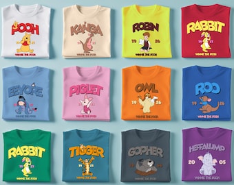 Forest Friends Family Shirt, Cozy Cartoon Crew Tee, Gift for Fans, Family Trip Theme Park Shirt, Matching Family Shirt