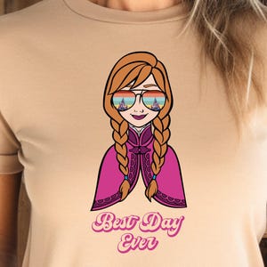 Anna T Shirt Frozen: Custom Disney Birthday Tee, Princess Adventure Theme | Bella Canvas, Youth Sizes, Family Matching image 2