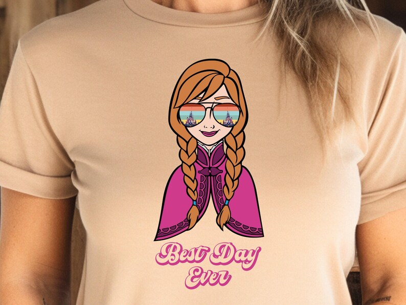 Anna T Shirt Frozen: Custom Disney Birthday Tee, Princess Adventure Theme | Bella Canvas, Youth Sizes, Family Matching image 2