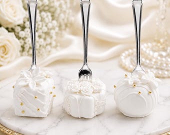 Wedding Fork Cake Pops | Elegant Cake Pops | Dessert Table Favors